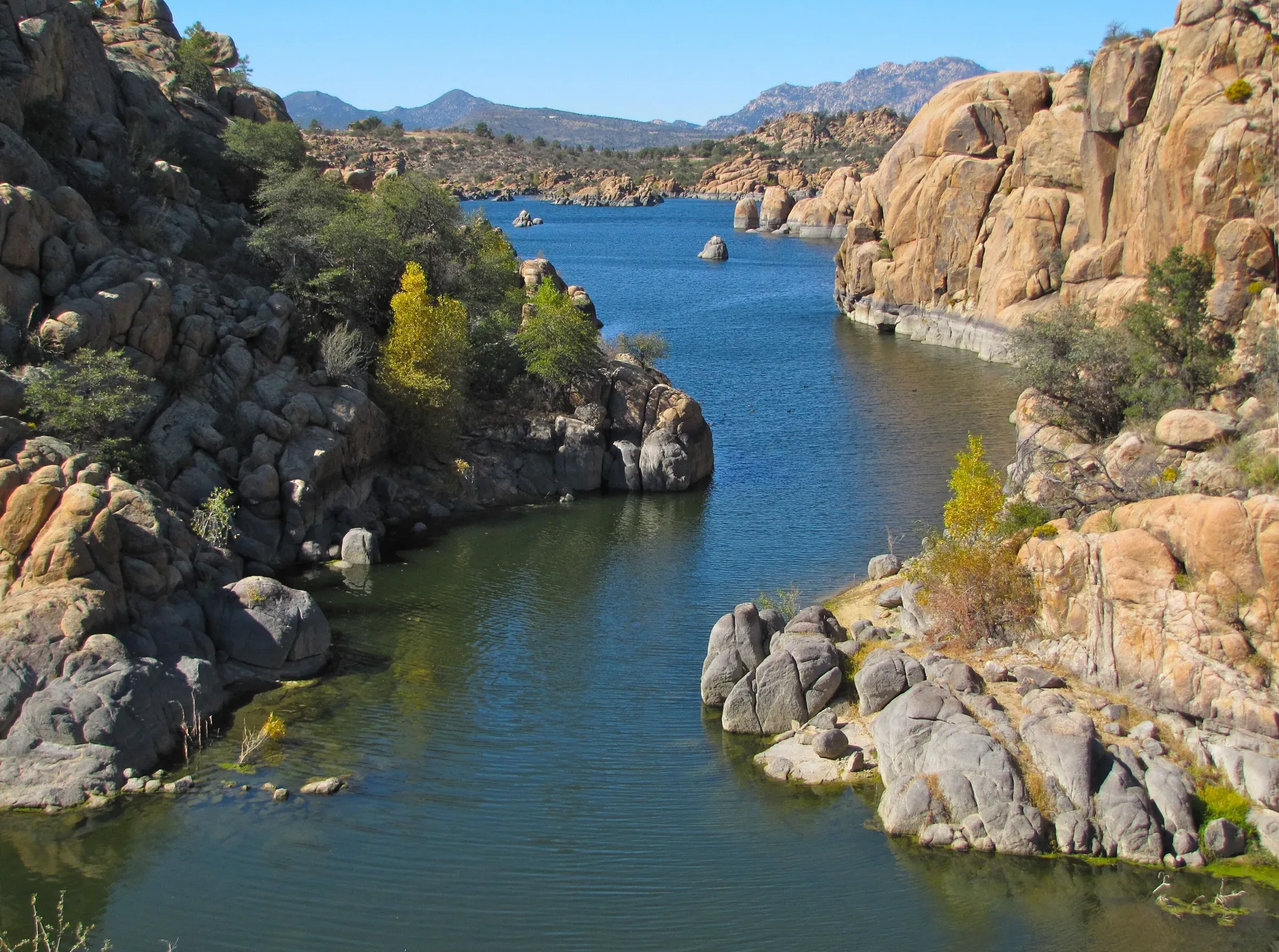 Watson Lake winding through the Granite Dells, Arizona